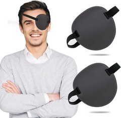 2PCS Adjustable 3D Eyepatch, Comfortable Medical Eye Patches for All Ages