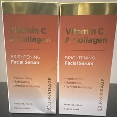 Clear Visage Vitamin C & Collagen Brightening Facial Serum 1.69 fl oz/50 mL
