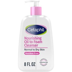 Cetaphil Nourishing Oil to Foam Facial Cleanser for Normal to Dry Skin, up to 24