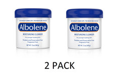 2 PACK Albolene Moisturizing Cleanser & Makeup Remover – 12 oz | Free Shipping
