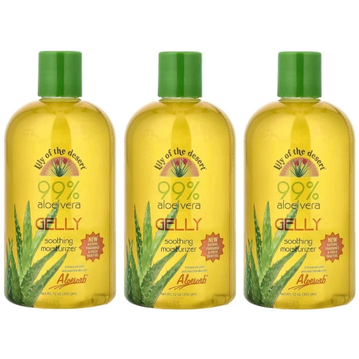 Lily of the Desert Aloe Vera Gelly (99%) 12 oz Each (Pack of 3)