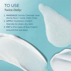 Kind Science 3-Piece Skin Care Set, Gentle Cleanser, Hydration Cream, Small