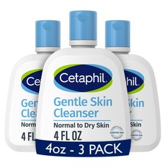 Face Wash Hydrating Gentle Cleanser Dry Sensitive Skin 4oz 3 Pack Cetaphil
