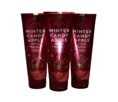 Bath & Body Works Winter Candy Apple Ultra Shea Body Cream Apple Rose Orange x3