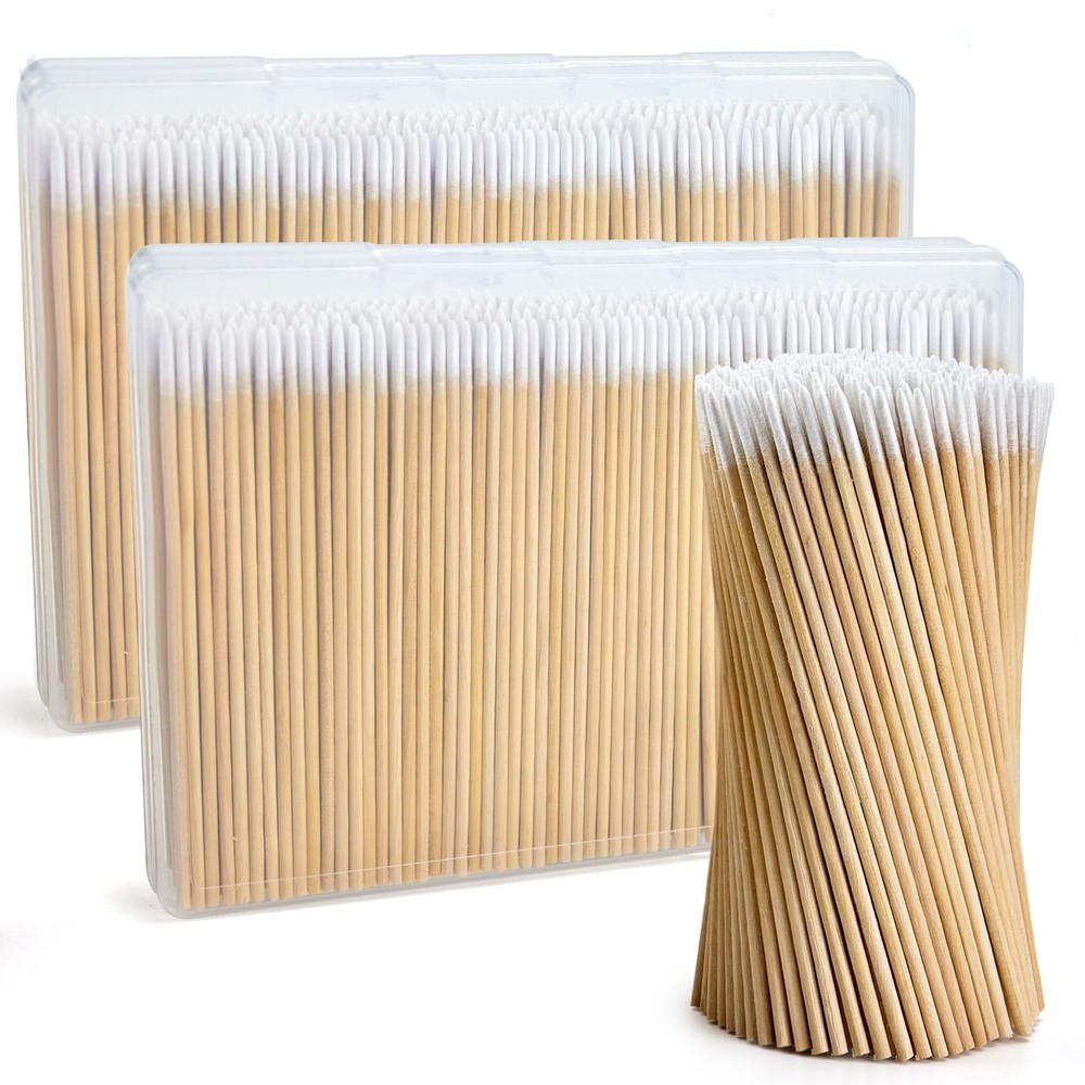 800Pcs Pointed Cotton Swabs in Storage Box – Precision Microblading Cotton Swabs