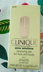 Clinique Acne Solutions Cleansing Bar Soap For Face and Body Full Size 5.2 oz