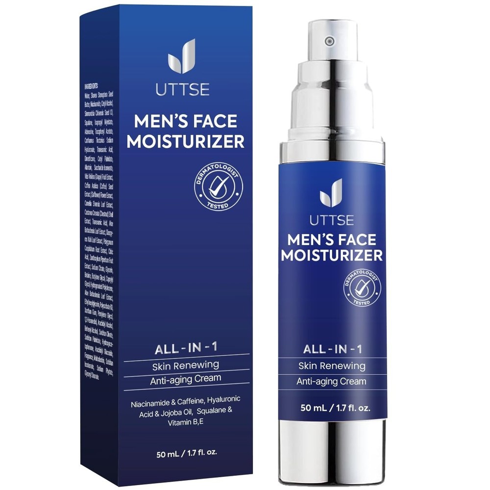 6-in-1 Face Cream for Men – Anti Aging, Collagen & Hyaluronic Acid