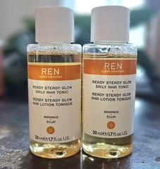 2 bottles REN Ready Steady Glow Daily AHA Tonic 1.7oz/50ml ea. DISCONTINUED!