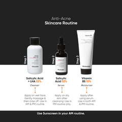 Minimalist Salicylic Acid + LHA 02% Face Cleanser + 10% Niacinamide Face Serum