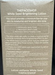 The Face Shop White Seed Brightening Lotion Hydration 145 ML – 4.9 FL oz NEW