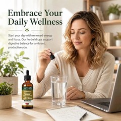 Wild Harvested Wormwood DropsNatural Herbal Supports Digestive Balance USA