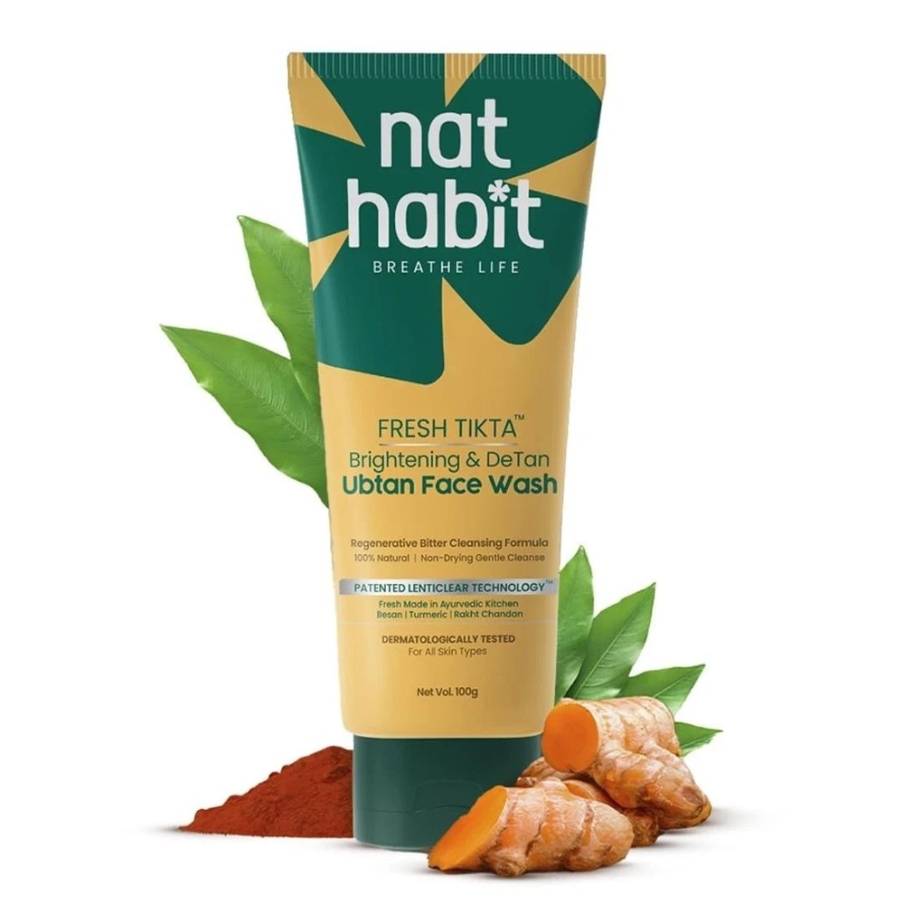 Nat Habit Fresh Daily Tikta Ubtan Face Wash For Brightening & DeTan 100 gm