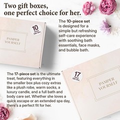 INFUSÉ 17-Piece Spa Gift Box for Women | Includes Eye 17 Pieces, multicolor