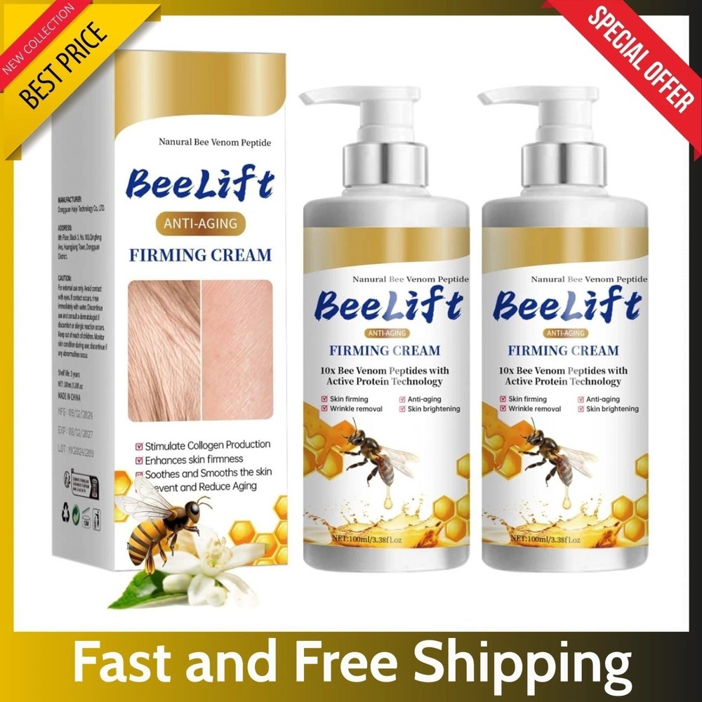 2Pcs Bee Venom Firming Cream – Anti-Aging, Wrinkle Removal, All Skin Types Care.