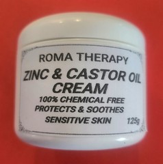 100% CHEMICAL FREE. ZINC & ORGANIC CASTOR OIL CREAM 125-1000g