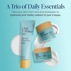 Kind Science 3Piece Skin Care Set, Gentle Cleanser, Hydration Cream, Eye Crea…