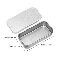 18 Pcs Empty Metal Tins with Lids Rectangular Tinplate Boxes for Craft Storage