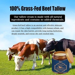 100% Grass Fed Whipped Beef Tallow Balm – Ultra Moisturizing Skin Cream for All