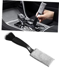 Universal 2 in 1 Duster for Car Clean,Car Bursh Tool,Double Head Black