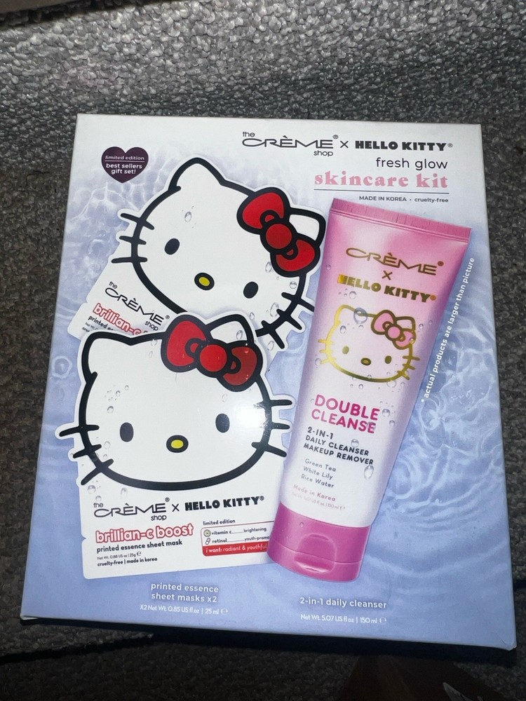 The Crème Shop Hello Kitty Brightening Kit Face Wash + Sheet Mask 5 fl oz