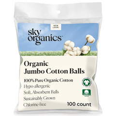 Jumbo Cotton Balls for Sensitive Skin, 100% Pure Organic Cotton Sustainably Grow