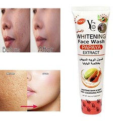 YC Whitening Papaya Face Wash (100 ml) Deep Cleansing, whitening facewash + FS