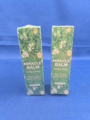 2x Tubes of Miracle Balm 1oz New in Sealed Boxes Exp 05/24/2028 (2oz Total)