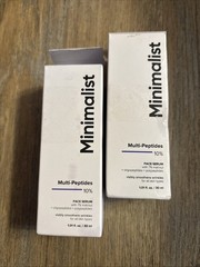 2-Ct Minimalist Multi-Peptides 10% Face Serum 30ml each FF, 10/2027+