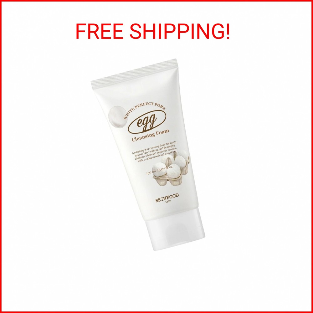 SKINFOOD Egg Perfect Pore Cleansing Foam 150ml – Egg Yolk, Albumin Contained Por