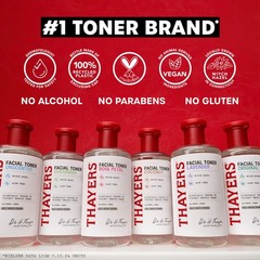THAYERS Alcohol-Free Rose Petal Witch Hazel 12 Fl Oz (Pack of 1),