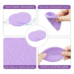Compress Face Wash Puff Storage Box Facial Cleansing Sponge Round