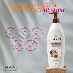 Jergens Hydrating Coconut Body Lotion, Hand and Body Moisturizer 16.8 oz
