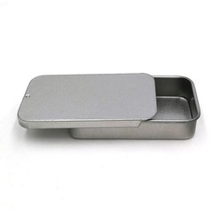 18 Pcs Tinplate Candy Cases with Lids Empty Rectangular Metal Storage Tins