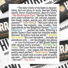 HURRAW! – Sun Lip Balm SPF 15 (Tangerine, Chamomile) Zinc Oxide, Broad Spectrum