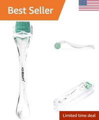 Ergonomic Derma Roller with 200 Titanium Microneedles for Face and Body Care