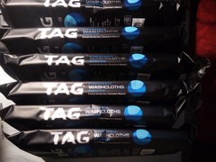 TAG Disposable Large Washcloths 18ct X 6 Packs Enriched w Aloe Chamomile FREE SH