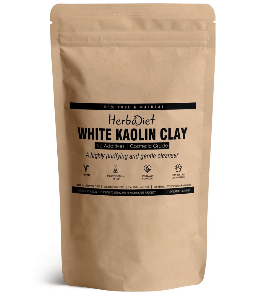 Kaolin Clay Powder, 100% Natural, Fine Grade, Ideal for Skin Detox, Face Mask