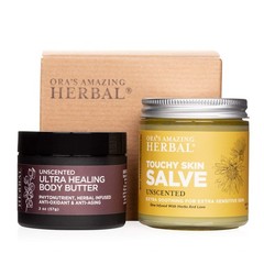 Oras Amazing Herbal Salve Butter Set for Dry Skin, Eczema Cream Treatment, T…