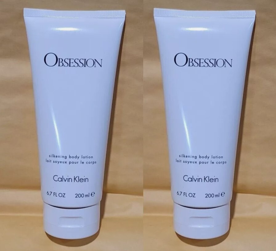 *PACK OF 2* OBSESSION by CALVIN KLEIN for Women 6.7 oz SILKENING BODY LOTION
