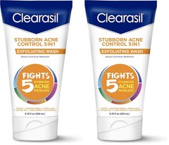 Clearasil Stubborn Acne Control 5in1 6.76 Fl Oz (Pack of 2), White