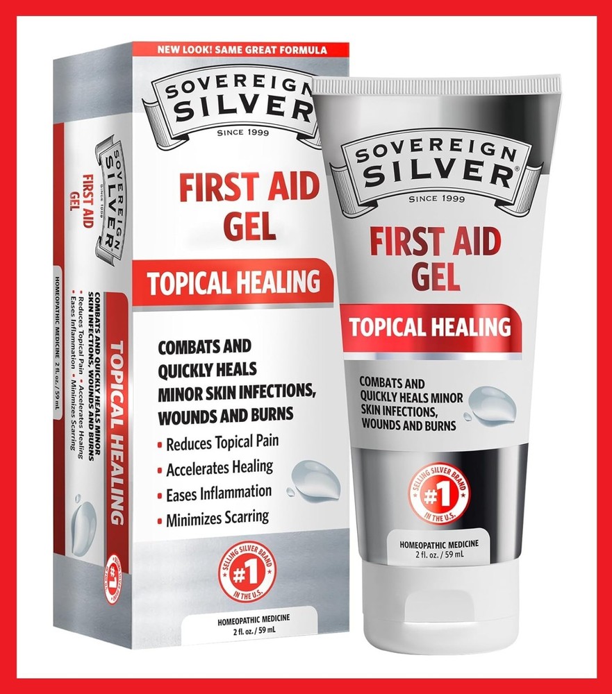 LARGE Sovereign Silver First Aid Gel [Topical Use] 2 fl. oz. / 59mL