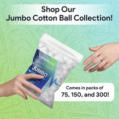 Premium Cotton Balls for Face – 300 Absorbent and Soft White Colored