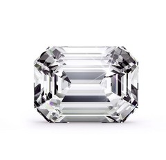 Loose CVD Lab Grown Diamond 2 Ct Emerald Cut D Color IF Clarity Certified