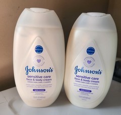 Johnson&rsquo;s Sensitive Care Face & Body Cream Hypoallergenic 13.6 fl oz Lot 2