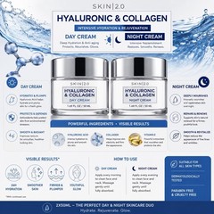 Skin 2.0 Hyaluronic Acid Collagen – Day Night Cream Set – 2x50ml – Anti Aging