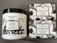 BEEKMAN 1802 GOAT MILK VANILLA ABSOLUTE CREAM -18oz. New/Sealed W/2 LARGE SOAP
