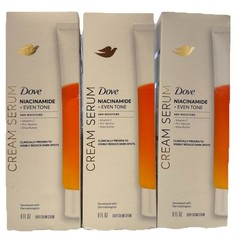 3 Dove Body Cream Serum Niacinamide +Even Tone Vitamin C Pro-Retinol Shea Butter