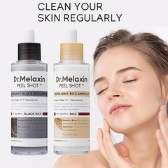 Peel Dr.Melaxin Shot Glow White and Black Rice Ampoule Duo Soft Exfoliating Acid