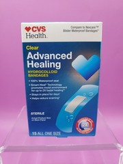 CVS Health Clear Advanced Healing Hydrocolloid Bandages Sterile 15Ct One Size