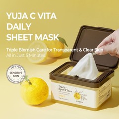 Skinfood Yuja C Vita Daily Sheet Mask 30 Count Blemish Care Skin Brightening